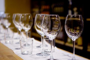 Glasses on the table