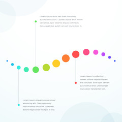 Abstract 3 Point Colorful Flat Horizontal Timeline