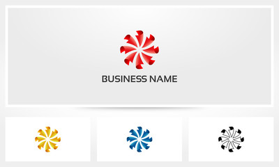 Paper Flower Windmill Logo