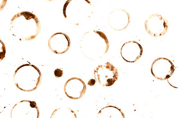 Spot of coffee isolated on white background