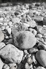 Large rocks in the mountains as a background