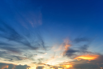 Naklejka na ściany i meble blue sky background with evening