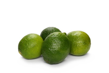 Limes isolated on white background