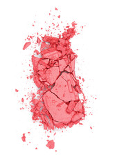 Makeup. Pink Blush On White Background.