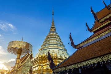 Fototapeta premium Wat Phra That Doi Suthep is tourist attraction of Chiang Mai, Thailand.