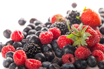 Mixed colorful berries