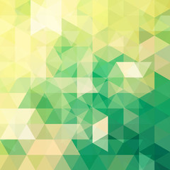 Fototapeta na wymiar Background of green geometric shapes. Abstract triangle geometrical background. Mosaic pattern. Vector EPS 10. Vector illustration