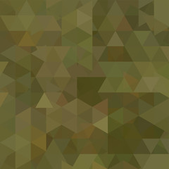 Abstract background consisting of green, brown triangles. Geometric design for business presentations or web template banner flyer. Vector illustration