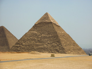 Fototapeta na wymiar Egypt Pyramids Sand Desert Travel Sun