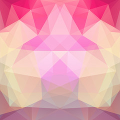 Polygonal vector background. Can be used in cover design, book design, website background. Vector illustration. Red, yellow, pink colors.