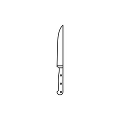 The linear vector icon of a knife.