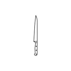The linear vector icon of a knife.