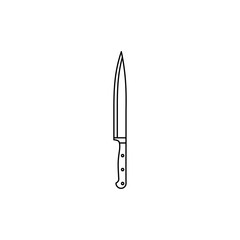 The linear vector icon of a knife.