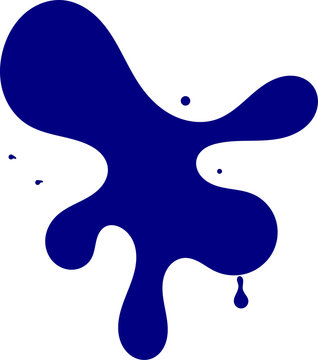 blauer Farbklecks