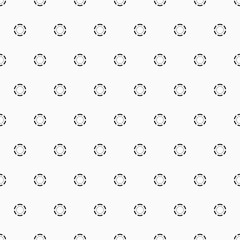 Seamless geometric pattern with circles and dotted circles.