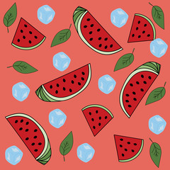 Watermelon mood. Juicy, ripe and sweet watermelons.