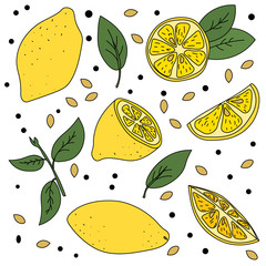 Lemon mood. Bright, ripe and juicy lemons.