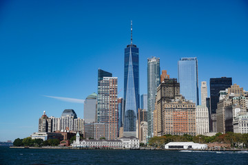 Fototapeta na wymiar Manhattan View from the boat