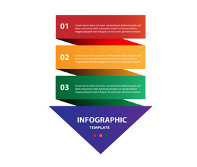 Arrow infographic concept Multicolor 3 steps