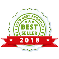 Best Seller 2018 label illustration