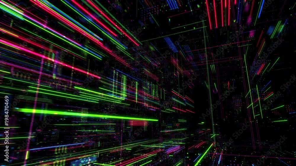 Poster abstract digital matrix particles grid virtual reality abstract cyber space science and technology b
