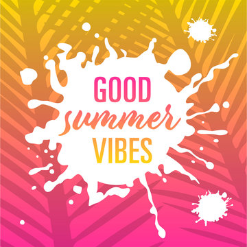 good summer vibes – card template