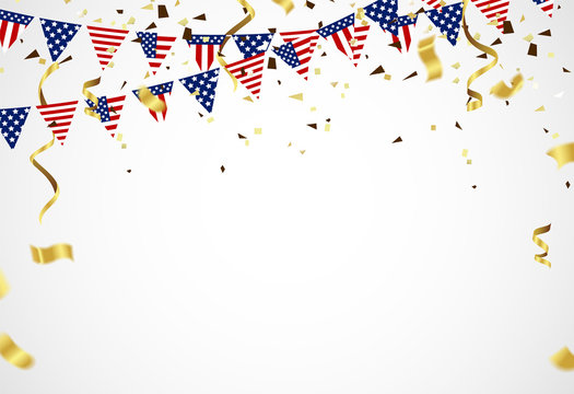 Fourth of July. 4th of July holiday banner. USA Independence Day banner for sale, discount, advertisement, Flag USA