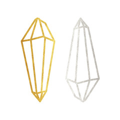 Gold and silver magic crystals