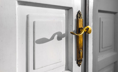 door knob on front wooden door