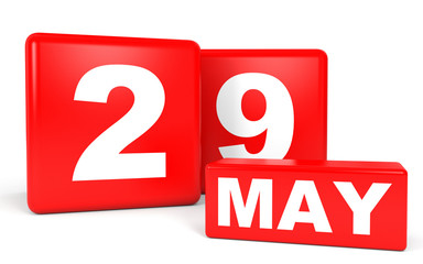May 29. Calendar on white background.