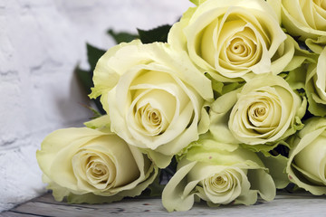 Bright yellow roses