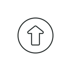 Black and white upload icon