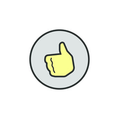 round colored thumb icon