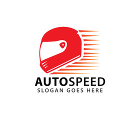 auto speed motorcycle rider workshop club vector logo design
