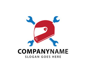 racing helmet safety automotive motorcycle vector logo design