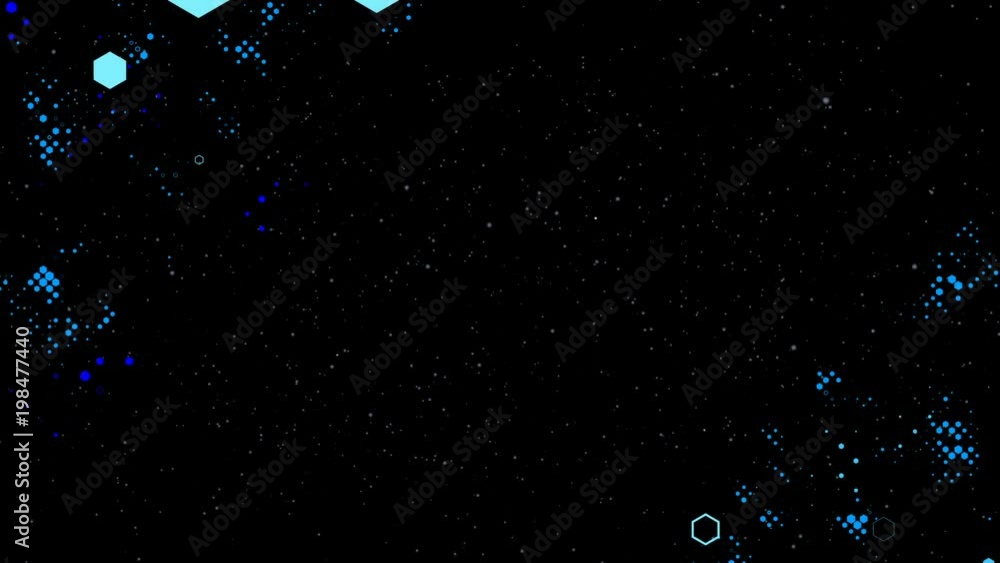 Poster pattern of moving and pulsating in space hexahedrons. presentation, business meeting, technical back