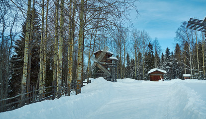 Russian Traditional wooden mill