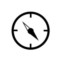 Flat compass design. The icon of the compass. Vector.