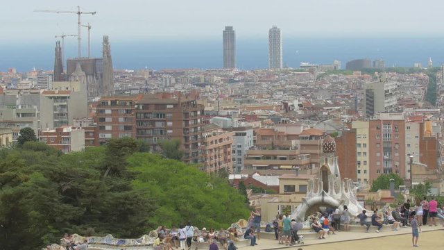 Sagrada Familia, Hotel Arts and Mapfre Tower in Barcelona