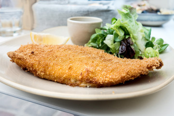 wiener schnitzel, veal cutlet and lemon, austrian cuisine