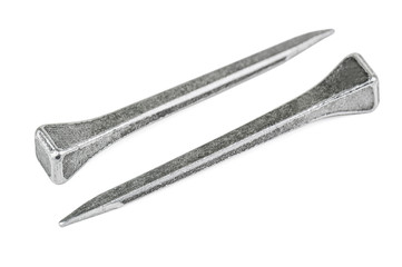 two isolated nails