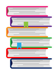 colorful pile of books