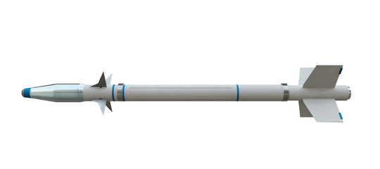 Cruise missile isolated on white background. 3d illustration