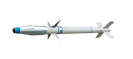 Cruise missile isolated on white background. 3d illustration