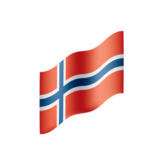 Fototapeta premium Norway flag, vector illustration
