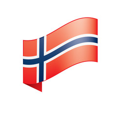 Norway flag, vector illustration