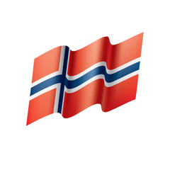 Norway flag, vector illustration