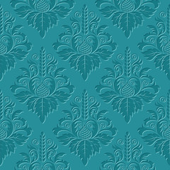 Vintage damask seamless pattern. Classical luxury texture for wallpapers, wrapping, textile. Vector Illustration