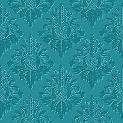 Vintage damask seamless pattern. Classical luxury texture for wallpapers, wrapping, textile. Vector Illustration