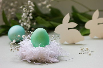 happy Easter,decoration, easter,holiday, eggs,decorative,flower,green,spring